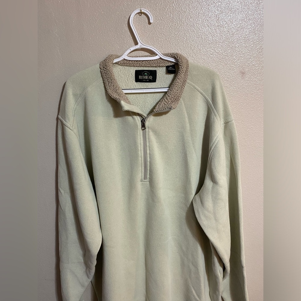 Red Head Cream Quarter Zip
